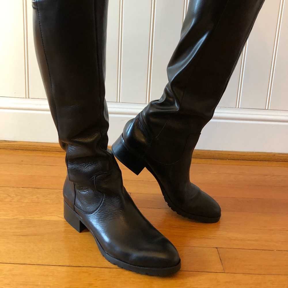 Donald J. Pliner Black Leather Boots NIB